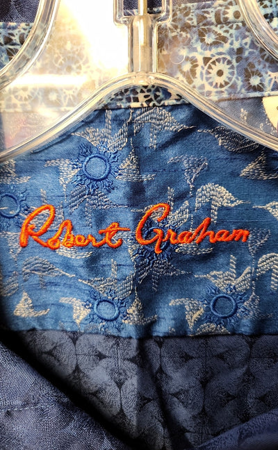 Robert Graham Men's Size L Blue Shirt