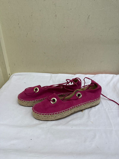 La Strada Women's Size 40=9-1/2 Pink Ankle Tie Up Sandals