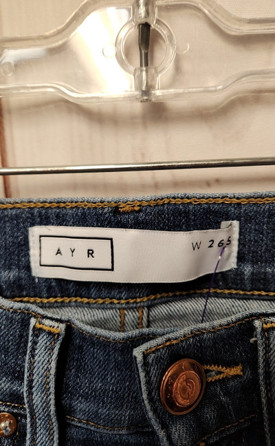 Ayr Women's Size 26S 26 Short (1-2) Blue Jeans High Rise Straight Leg Ankle