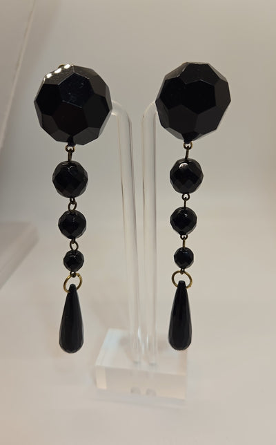 Black Clip-on Earrings