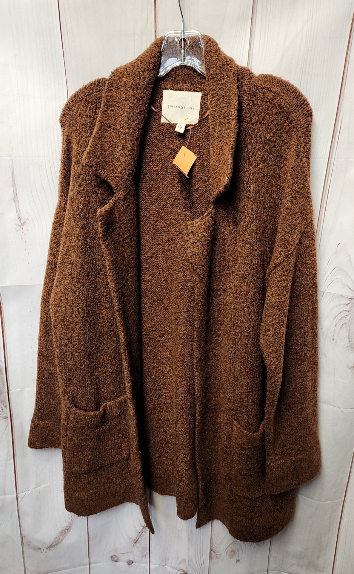 Thread & Supply Women's Size L Brown Cardigan