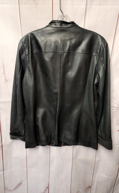 Alfani Women's Size M Green Leather Jacket