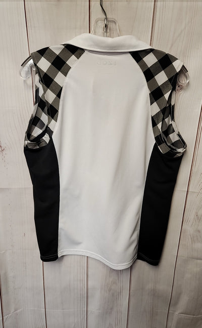 Izod Women's Size L White & Black Sleeveless Top