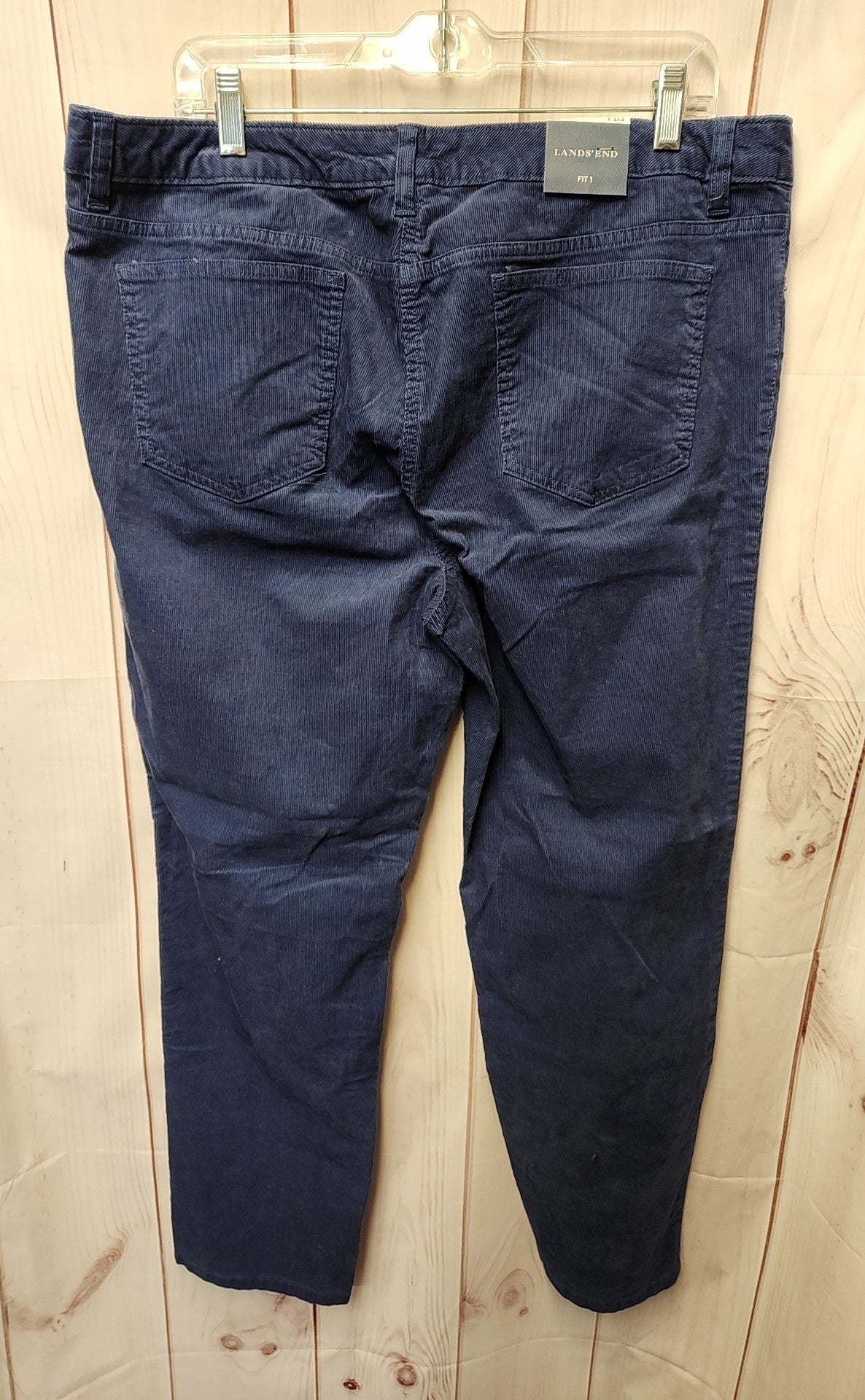 NWT Lands End Women's Size 16 Blue Corduroy Pants