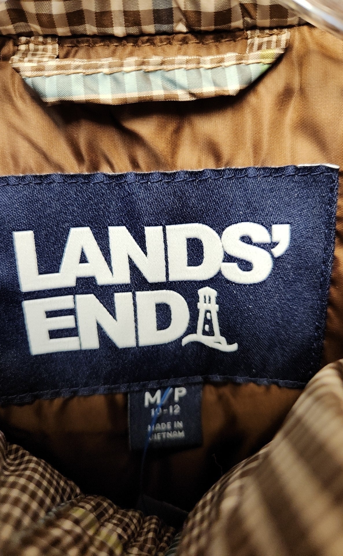 Lands End Women's Size M Petite Brown Vest