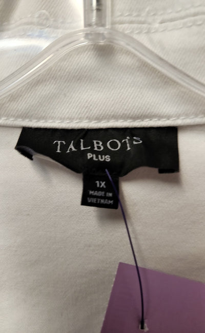 Talbots Women's Size 1X White Jacket