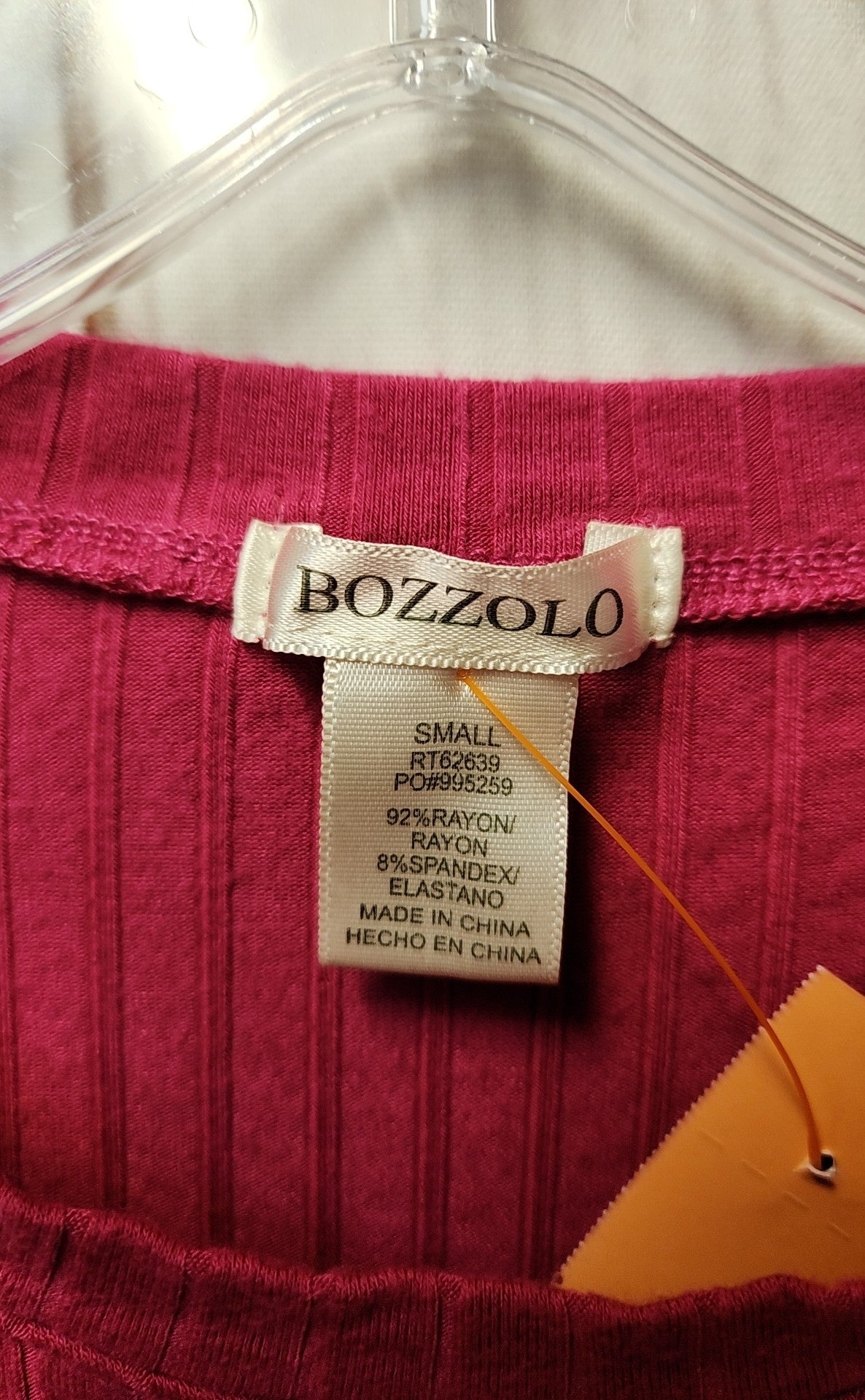 Bozzolo Women's Size S Pink Short Sleeve Top