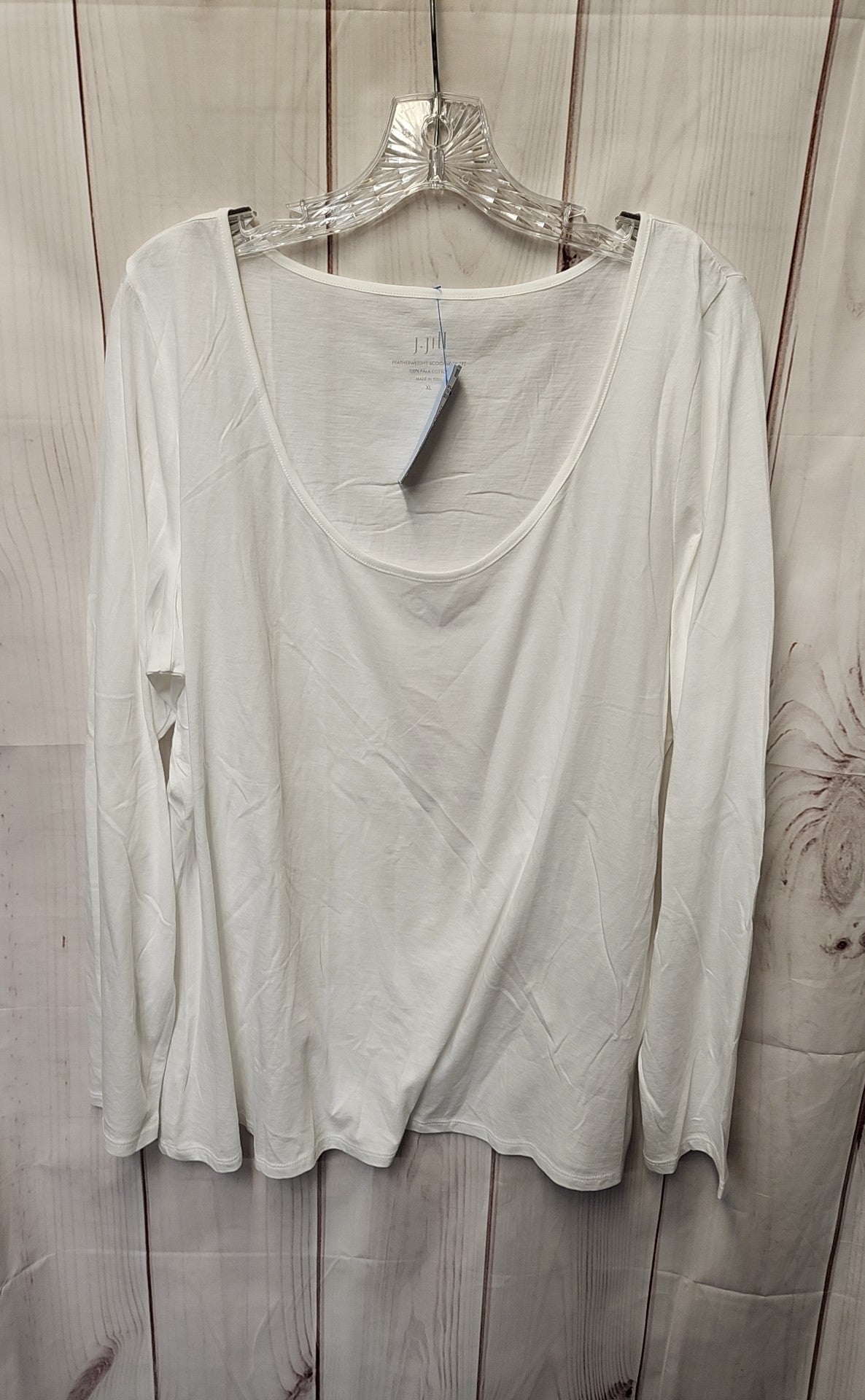 J Jill Women's Size XL White Long Sleeve Top