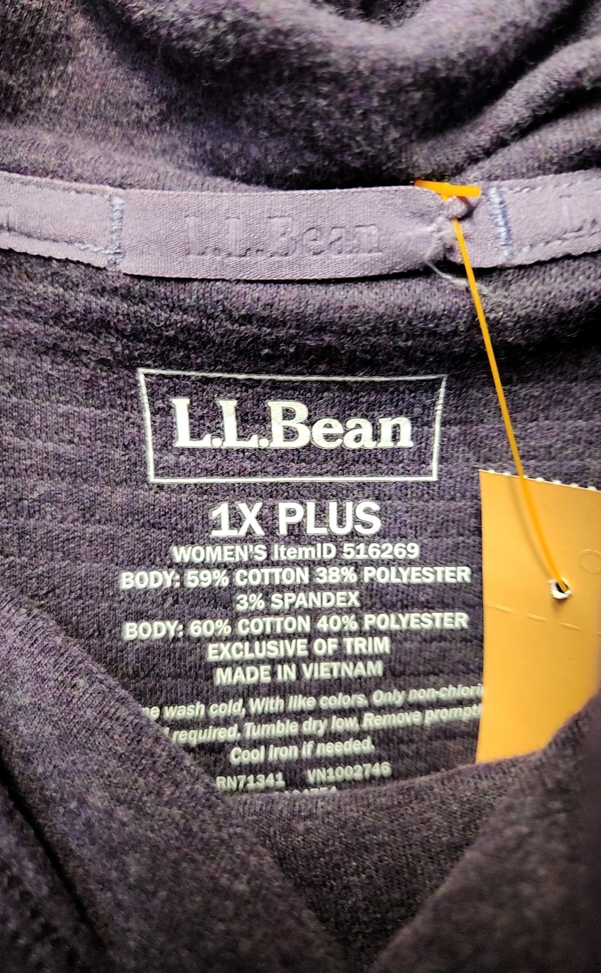 LL Bean Women's Size 1X Purple Sweater