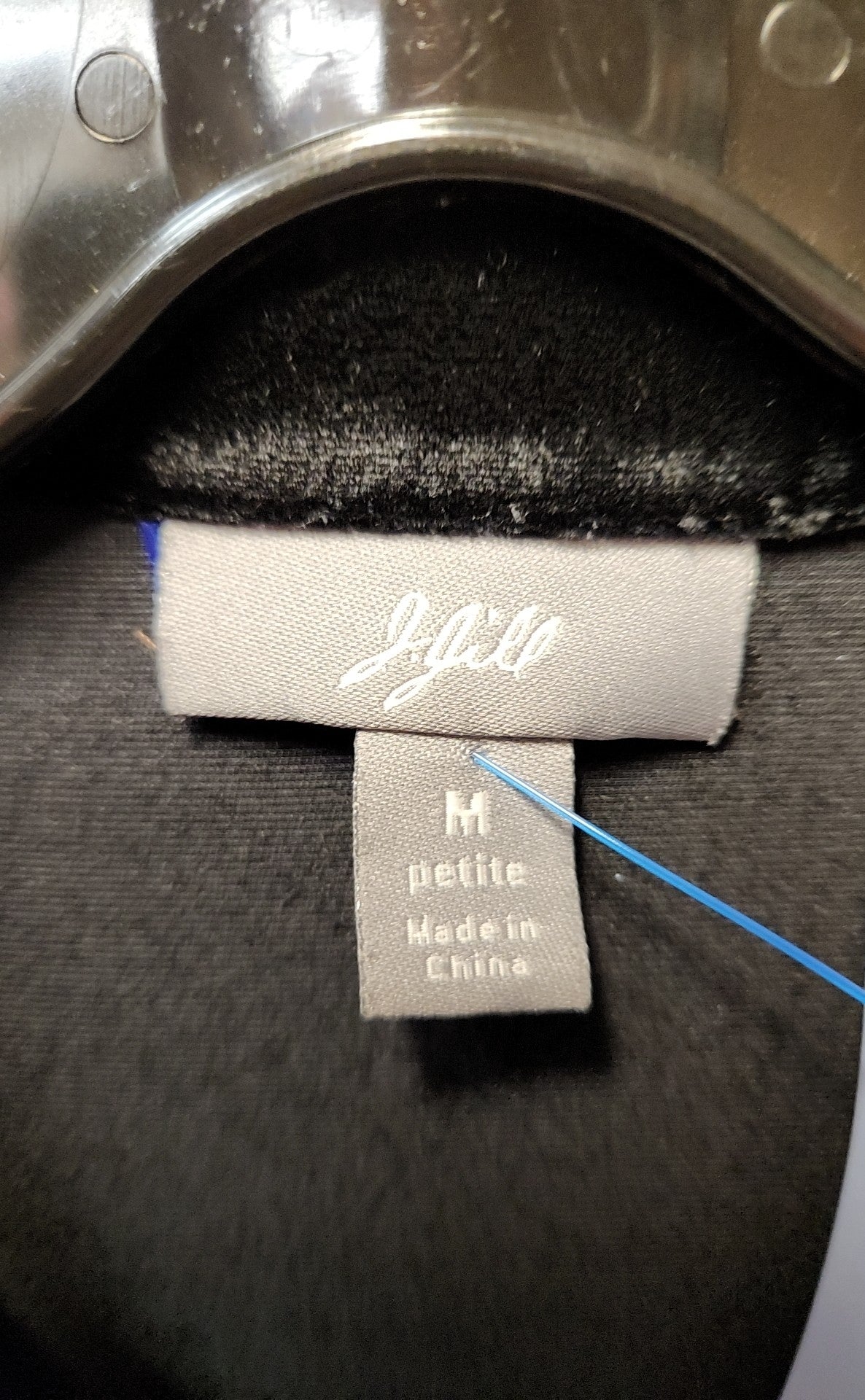 J Jill Women's Size M Black Velour Jacket