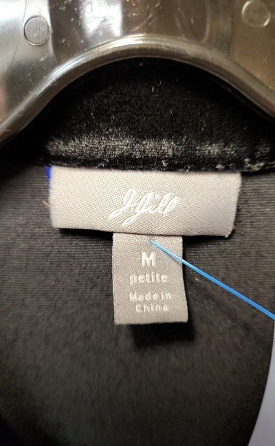 J Jill Women's Size M Black Velour Jacket
