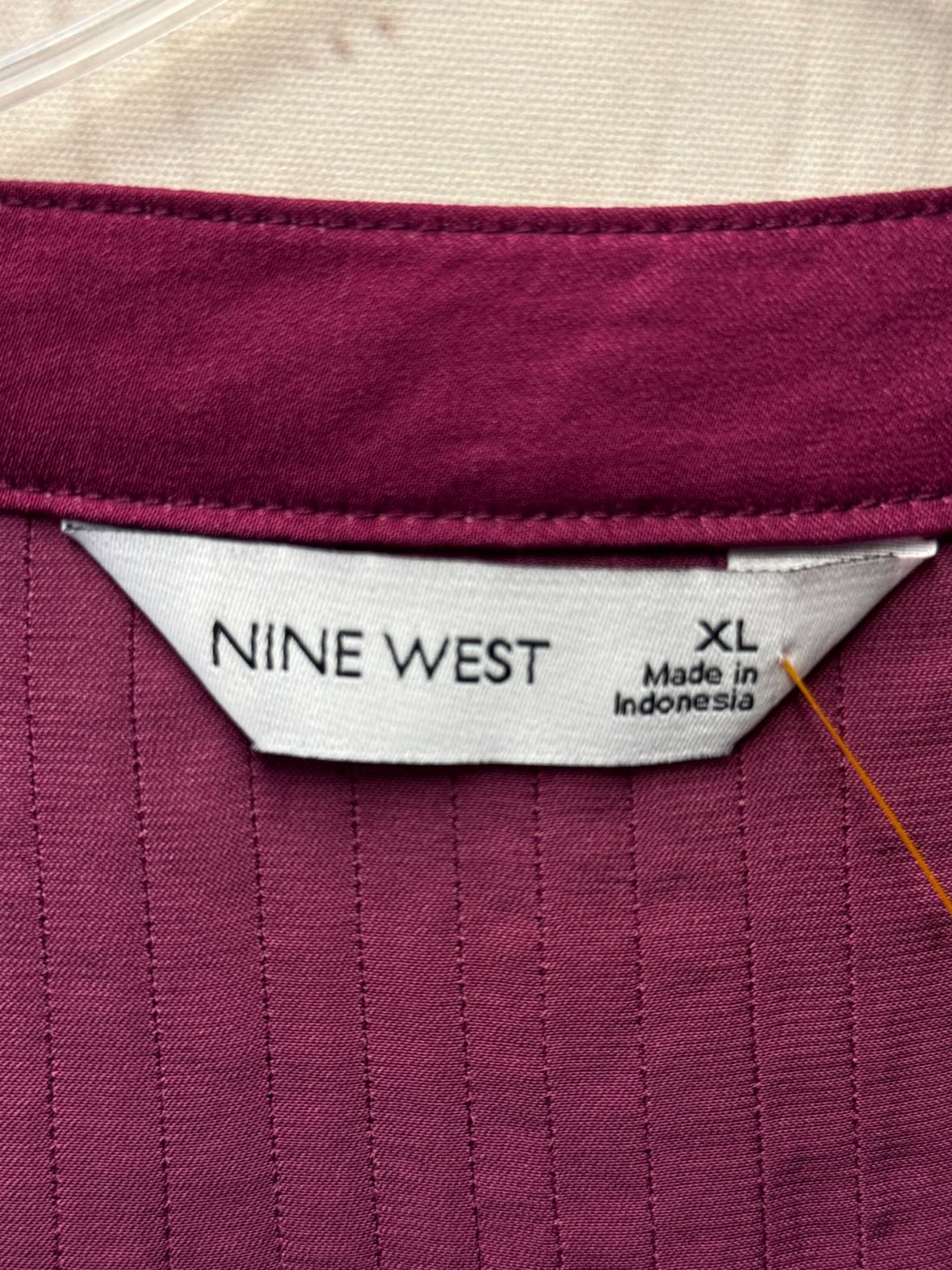 Nine West Women's Size XL Pink Long Sleeve Top