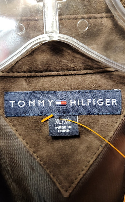 NWT Tommy Hilfiger Men's Size XL Brown Leather Jacket