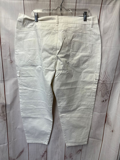 Boston Proper Women's Size 18 White Rhinestone Pants