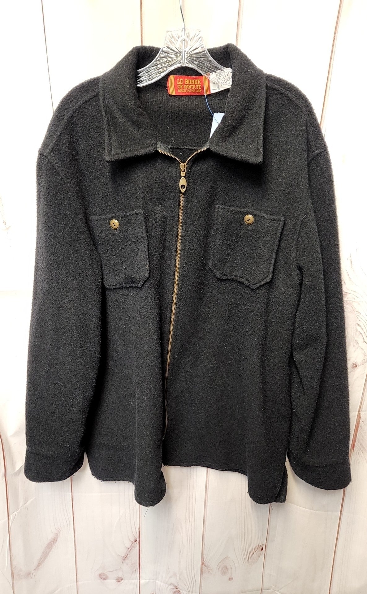 LD Burke Of Santa Fe Men's Size L Black Wool Blend Jacket