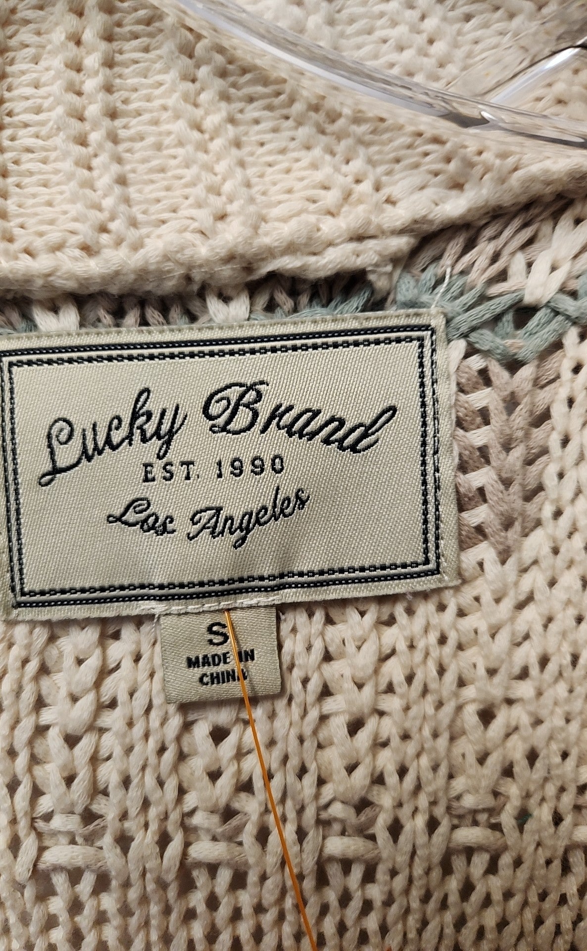 Lucky Brand Women's Size S Beige Cardigan