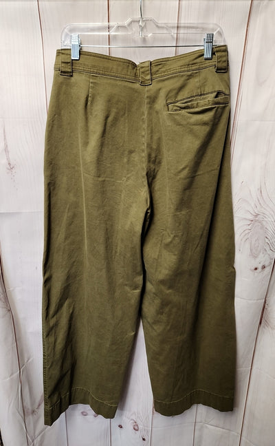 Old Navy Women's Size 12 Olive Green Pants Extra High Rise WIde Leg