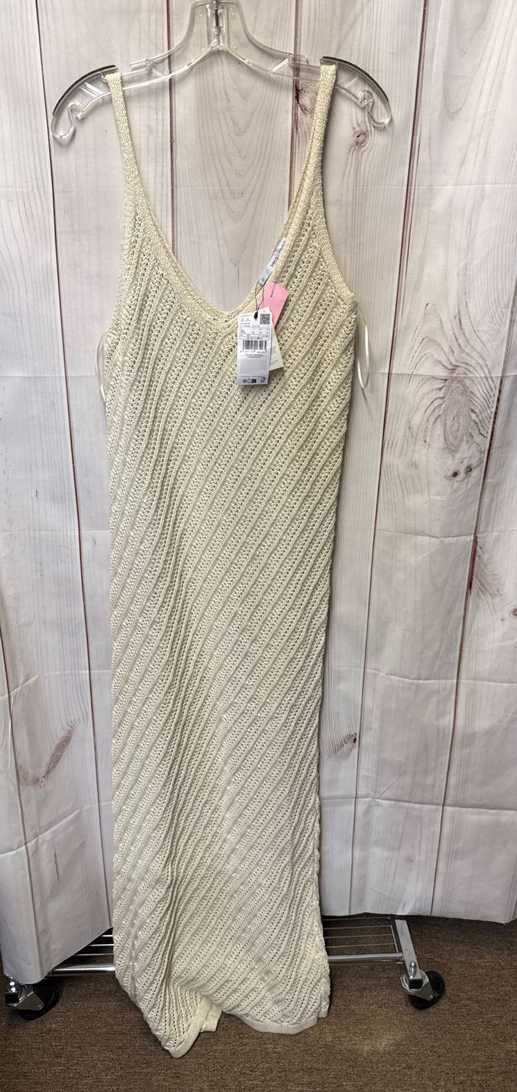 NWT Mng Women's Size 10 White Knit Dress