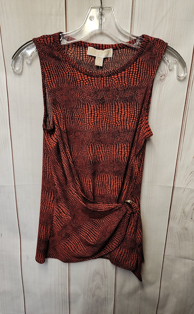 Michael Kors Women's Size XS Red & Black Sleeveless Top