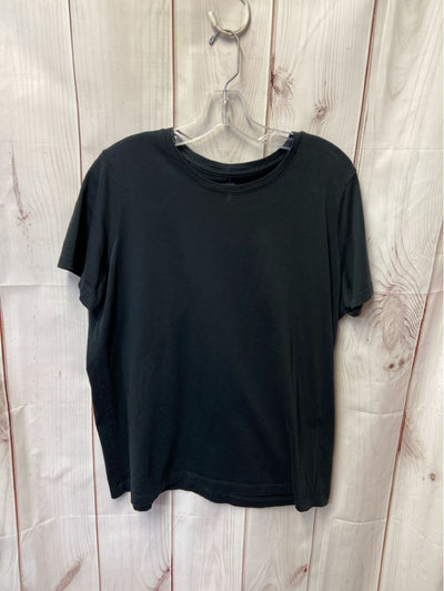 Lands End Women's Size L Black Short Sleeve Top