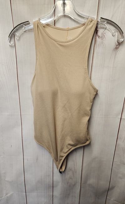 Klassy Network Women's Size XS Beige Bodysuit