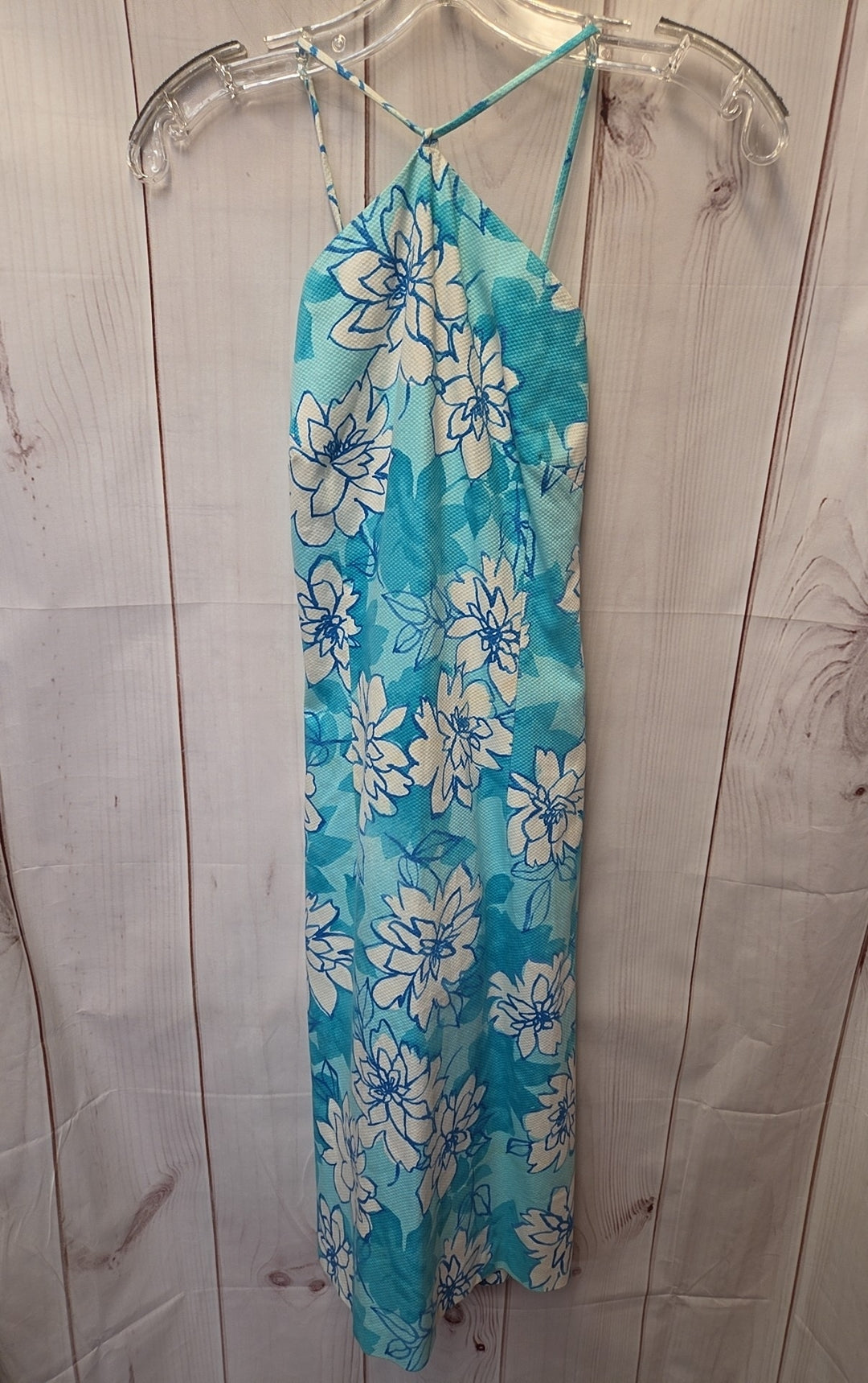 David Meister Women's Size 8 Light Blue Floral Dress Off The Rack David Meister Women's Size 8 Light Blue Floral Dress Off The Rack