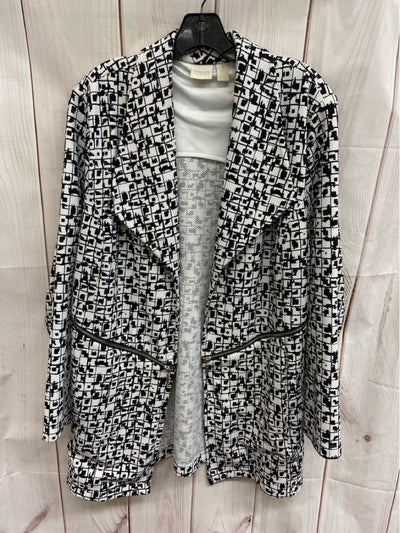 Chico's Women's Size 3 = US XL White & Black Cardigan