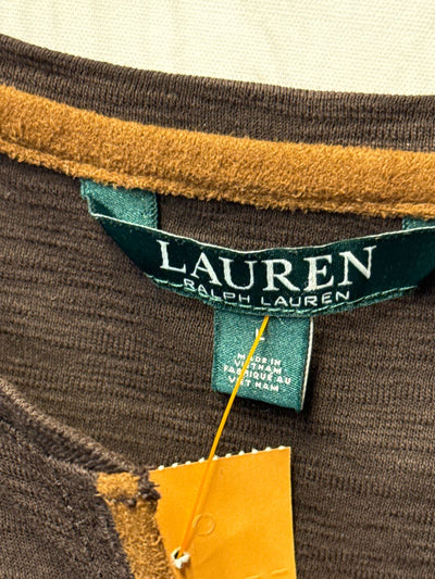Lauren by Ralph Lauren Women's Size L Brown 3/4 Sleeve Top