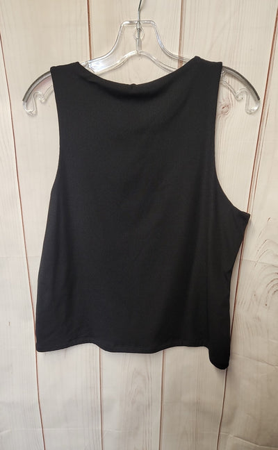 Tahari Women's Size XL Black Sleeveless Top