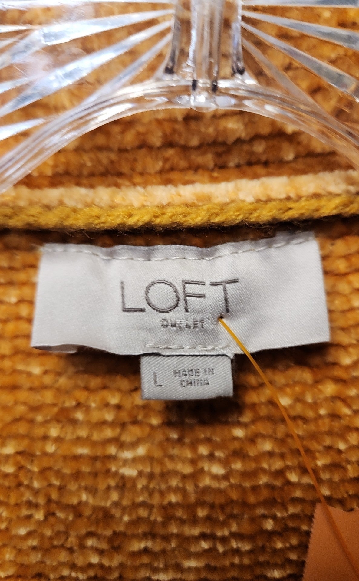 Loft Women's Size L Yellow Cardigan