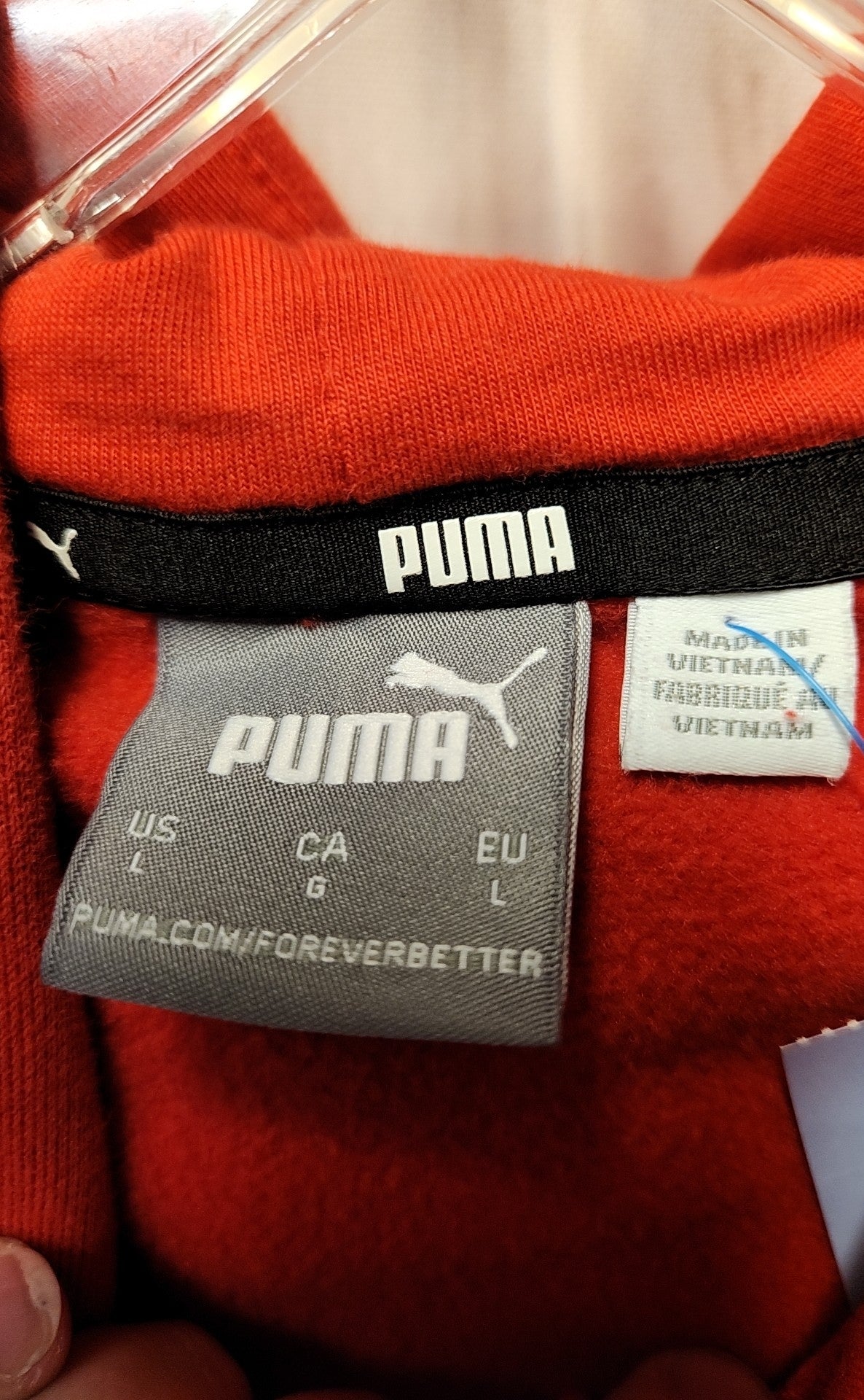 Puma Men's Size L Red Sweatshirt