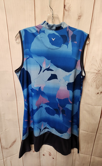 NWT Callaway Women's Size L Blue Dress