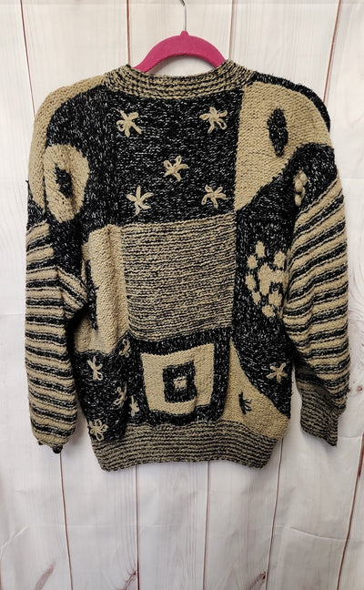 Moda Women's Size L Black & Brown Sweater