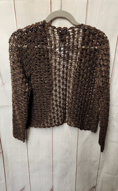 West End Women's Size S Petite Brown Cardigan