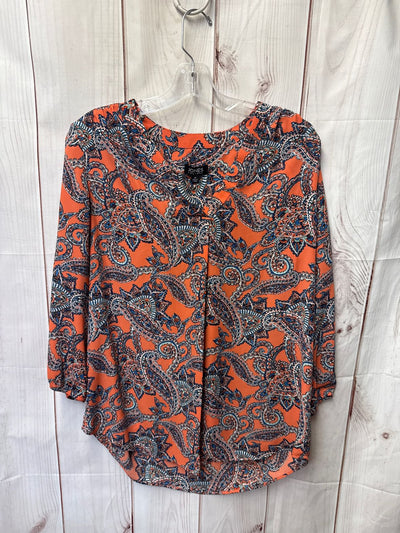 Jones New York Women's Size M Pink & Blue 3/4 Sleeve Top