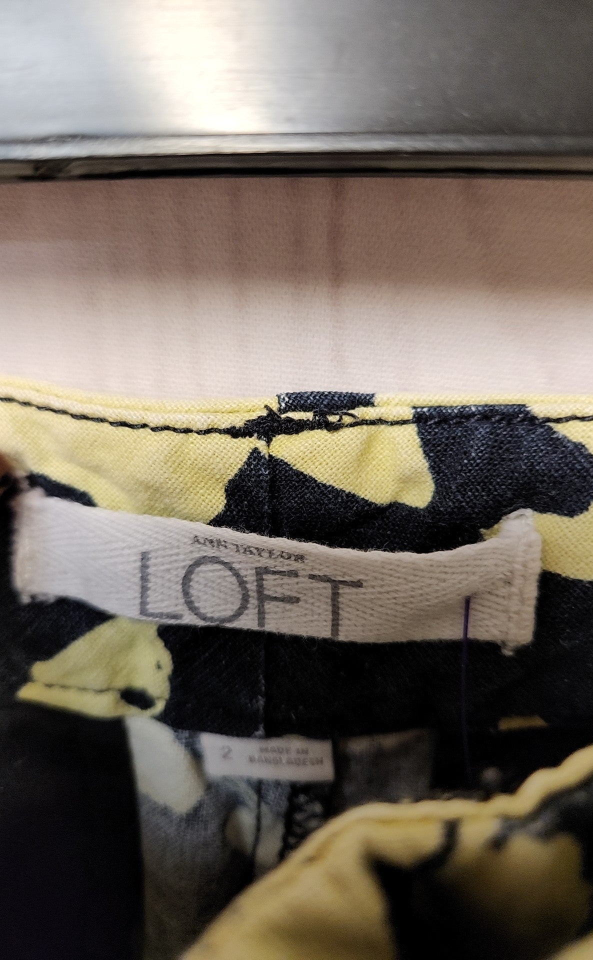 Loft Women's Size 2 Yellow & Blue Shorts