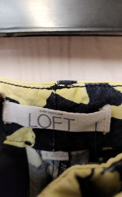 Loft Women's Size 2 Yellow & Blue Shorts