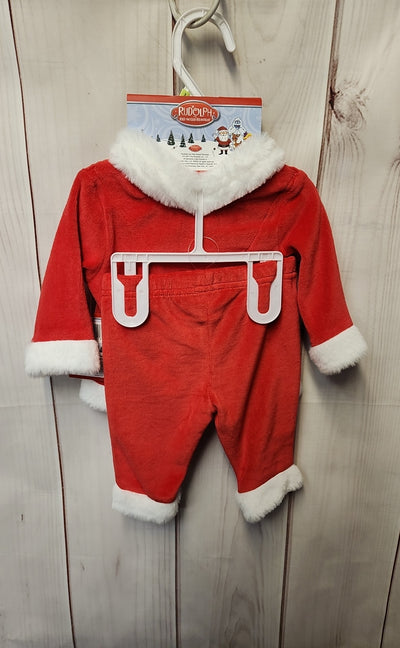 Rudolph Boy's Size 3 Months Red Outfit