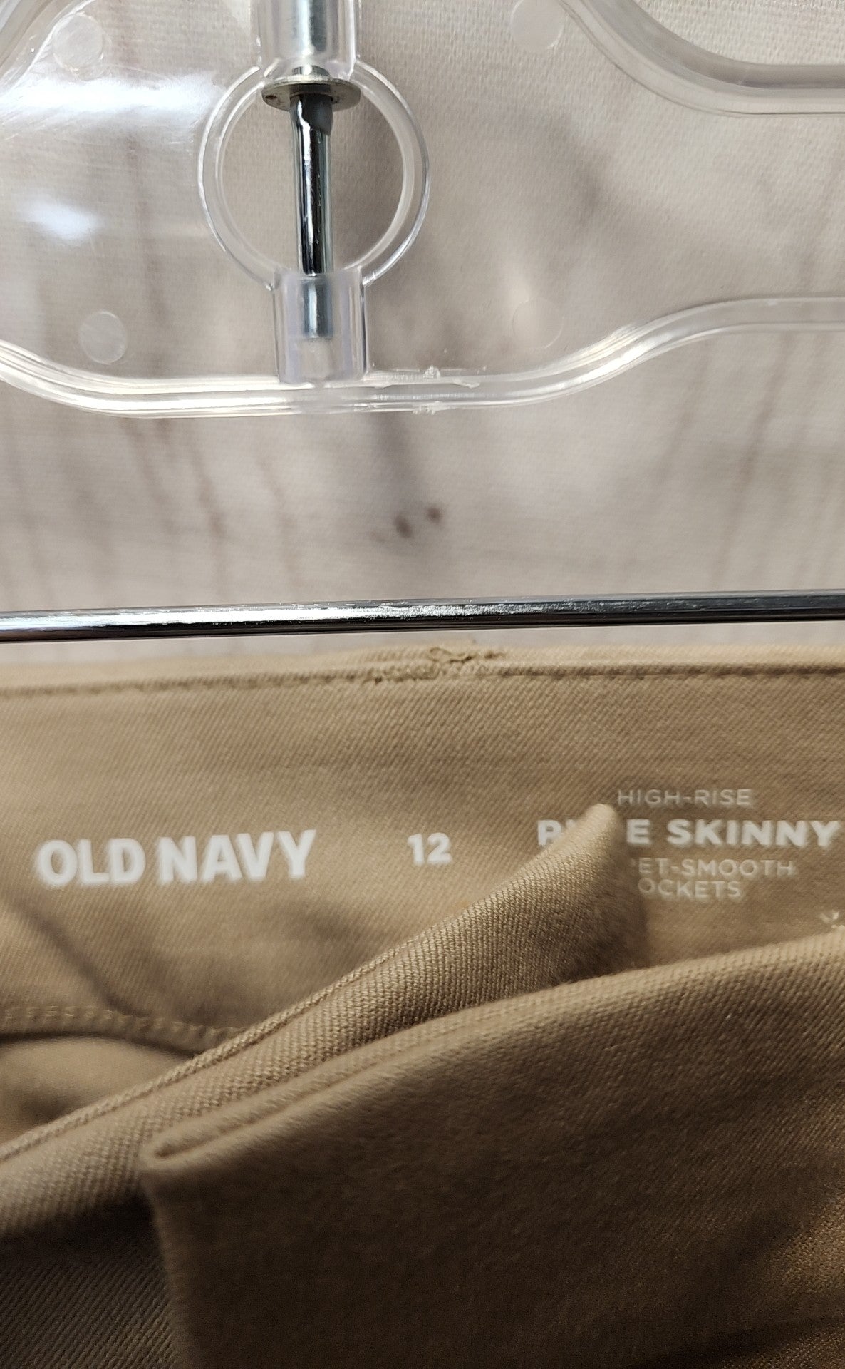 Old Navy Women's Size 12 Beige Pants Hgih Rise Pixie Skinny