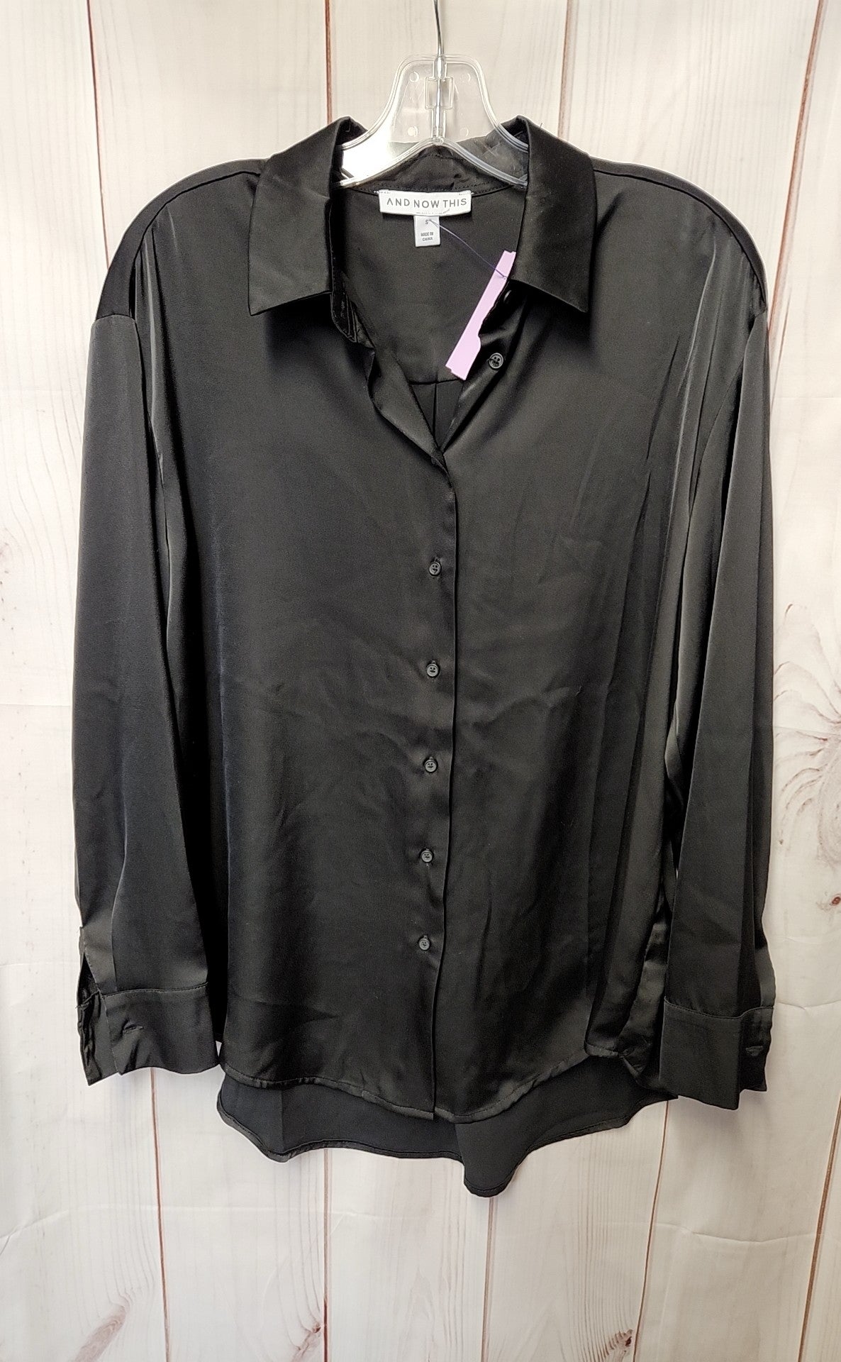 And Now This Women's Size S Black Long Sleeve Top