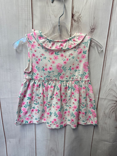 Little Lass Girl's Size 6 White & Pink Shirt