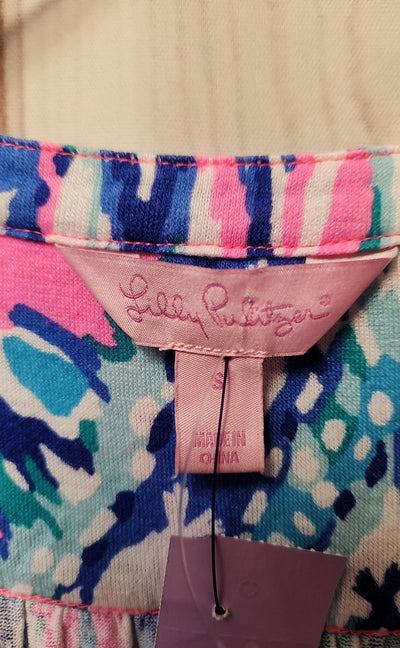 Lilly Pulitzer Women's Size S Blue & Pink Long Sleeve Top