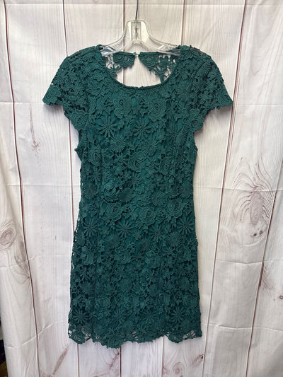 Lulus Women's Size L Green Lace Dress