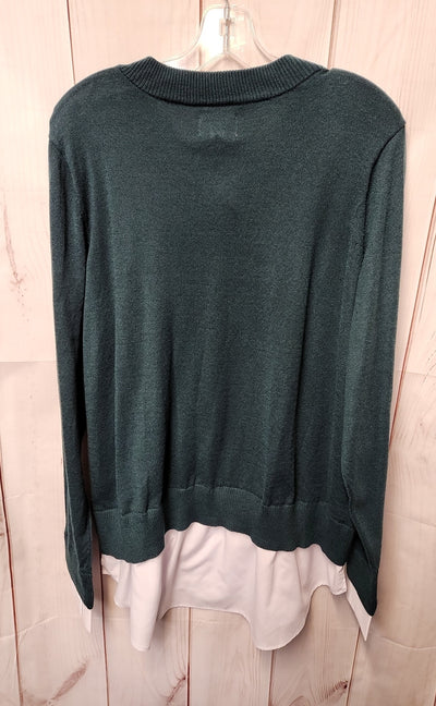 Croft & Barrow Women's Size 1X Green Sweater