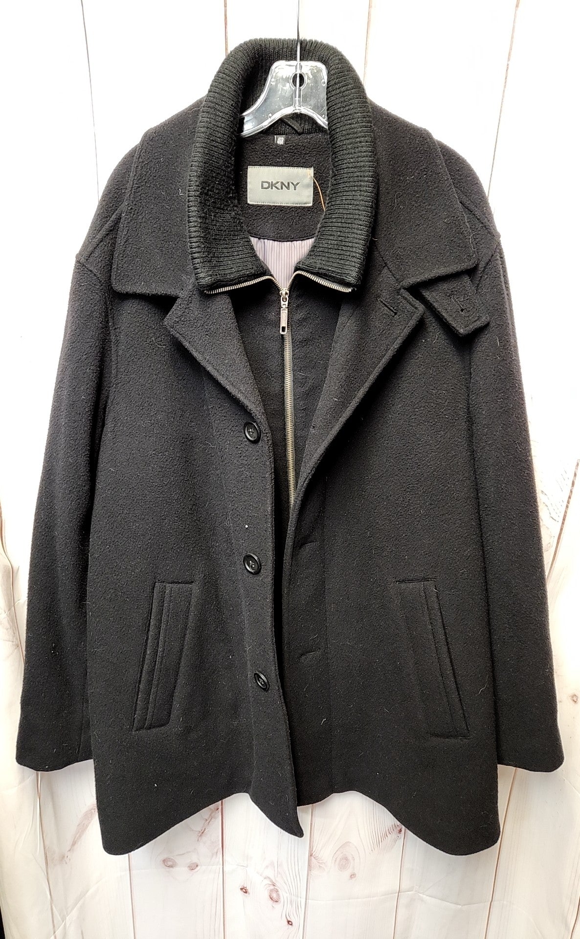 DKNY Men's Size 46 Black Jacket