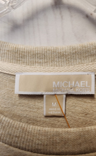 Michael Kors Women's Size M Tan Long Sleeve Top