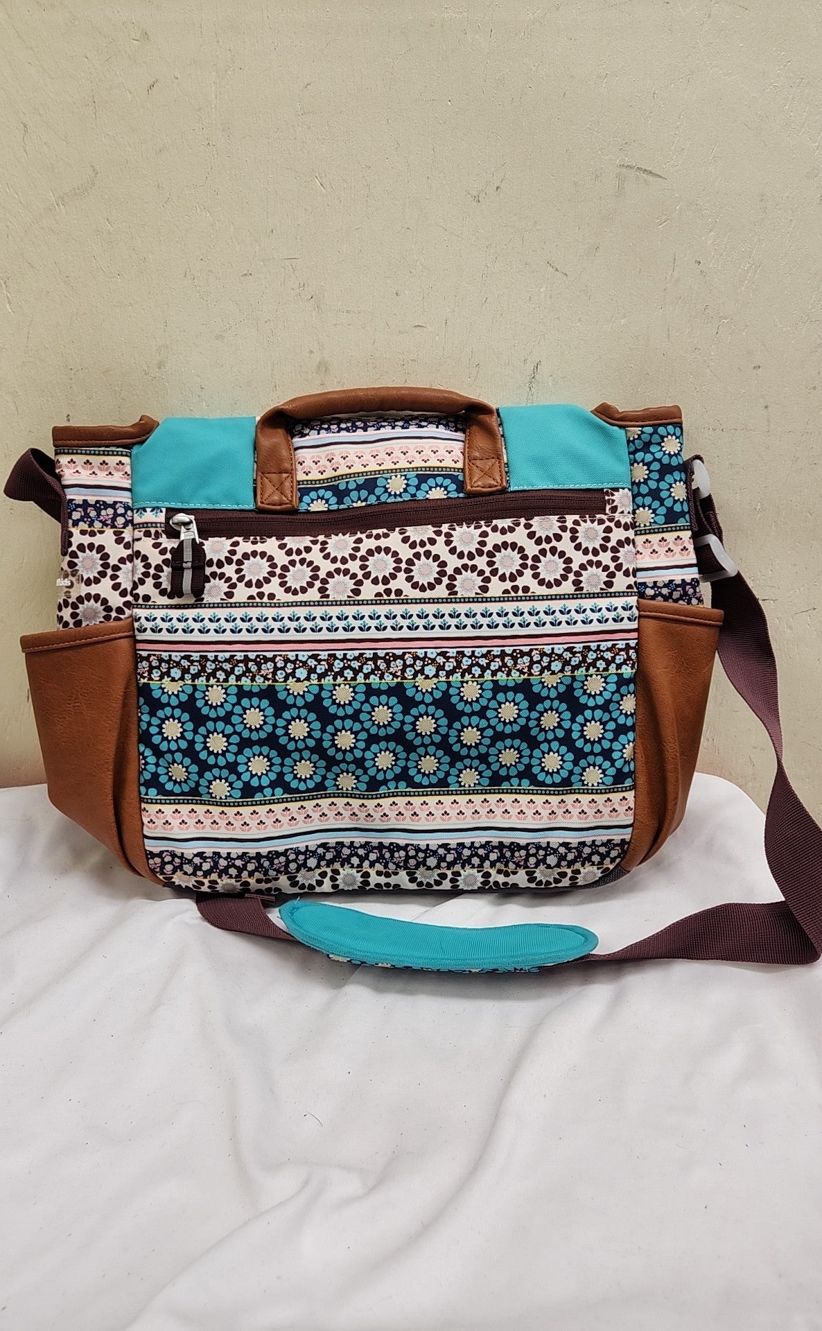 Garnet Hill Blue Laptop Case/Satchel Bag