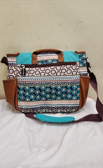 Garnet Hill Blue Laptop Case/Satchel Bag