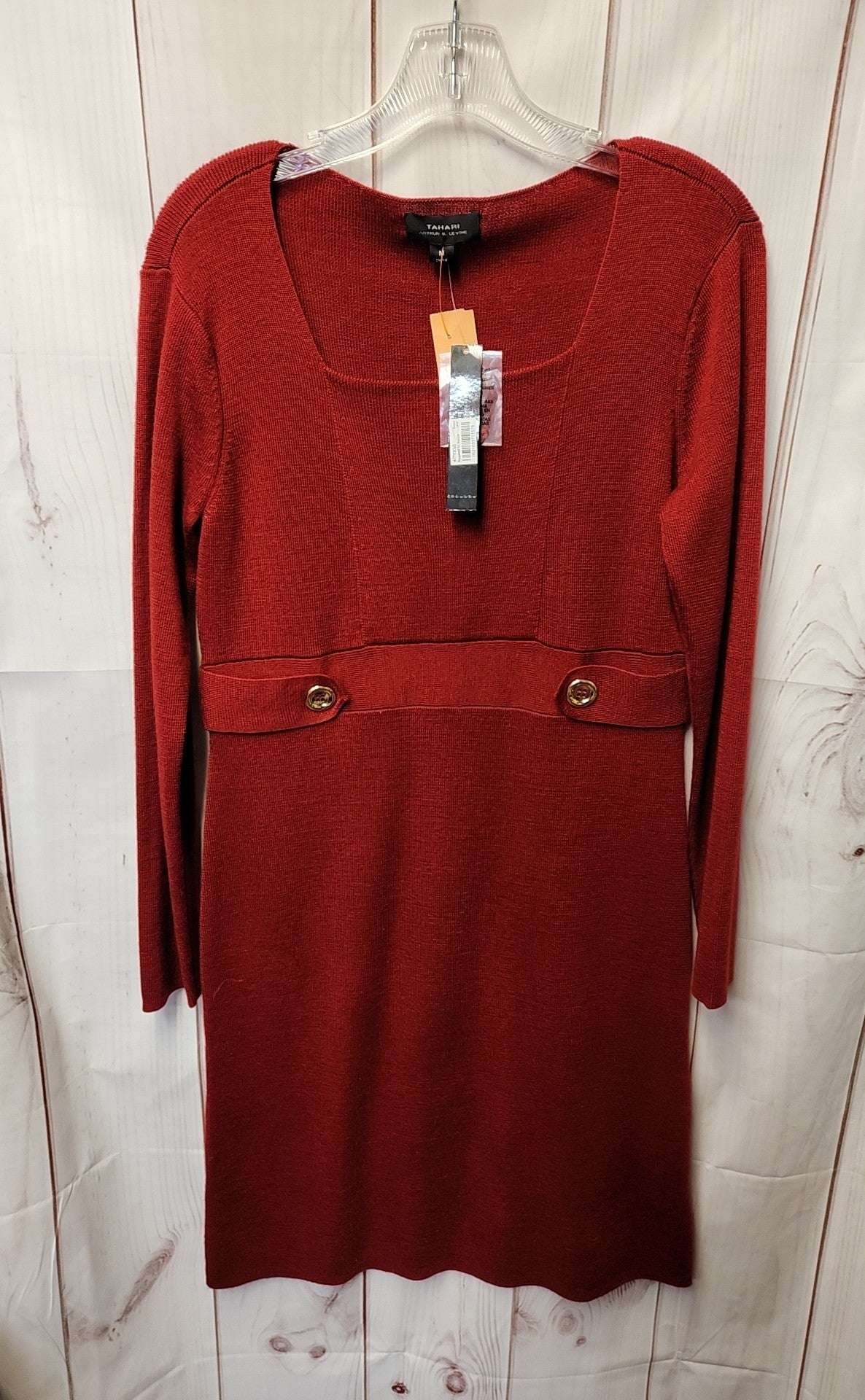 NWT Tahari Women's Size M Red Knit Dress