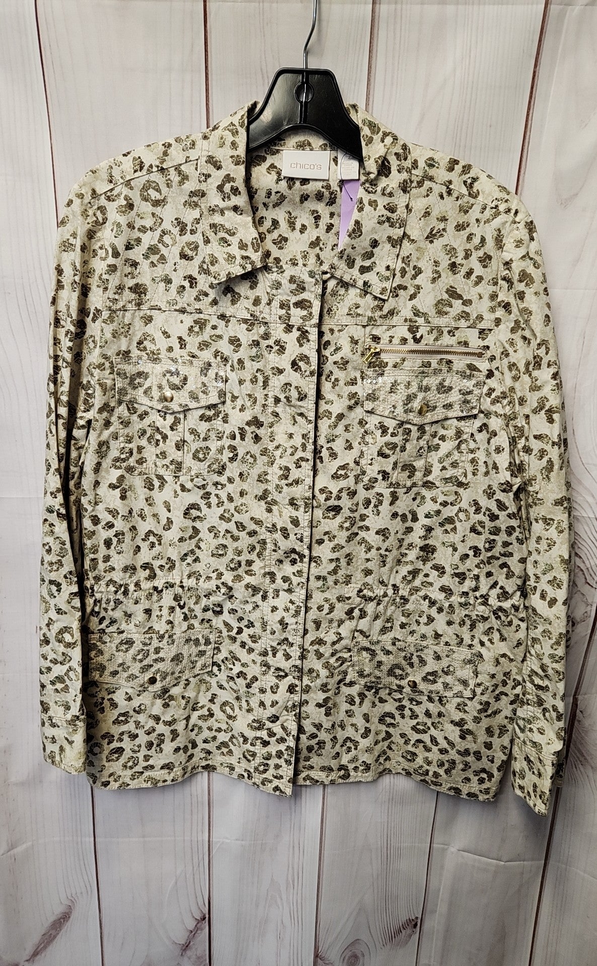 Chico's Women's Size 3 = US XL Green Jacket